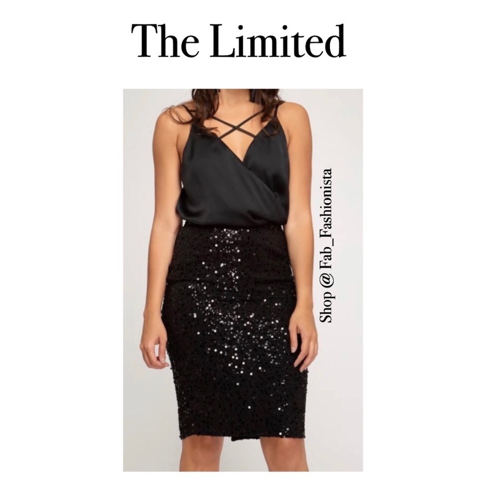 Sequin black skirt The Limited size 6
